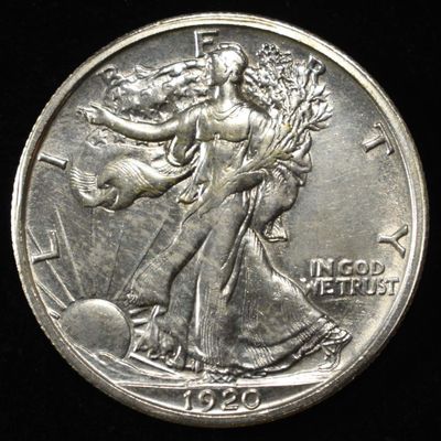 Sale Photo Thumbnail #376: 1920-D WALKING LIBERTY HALF DOLLARAU/BU