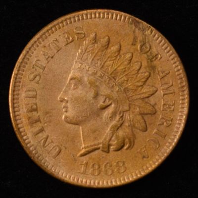Sale Photo Thumbnail #166: 1868 INDIAN HEAD CENT CH BU RD