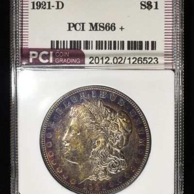 Sale Photo Thumbnail #286: 1921-D MORGAN DOLLAR PCI SUPERB GEM BU