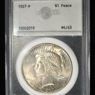 Sale Photo Thumbnail #11: 1927-P PEACE DOLLAR AGS CH BU