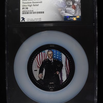 Sale Photo Thumbnail #436: 2022 $25 COOK IS. THEODORE ROOSEVELT NGC PF70