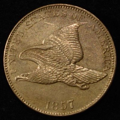 Sale Photo Thumbnail #157: 1857 FLYING EAGLE CENT CH BU
