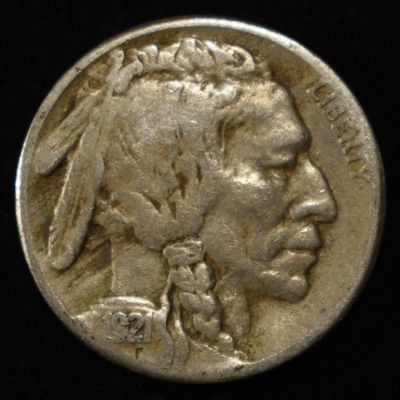 Sale Photo Thumbnail #358: 1921-S BUFFALO NICKEL VG/F