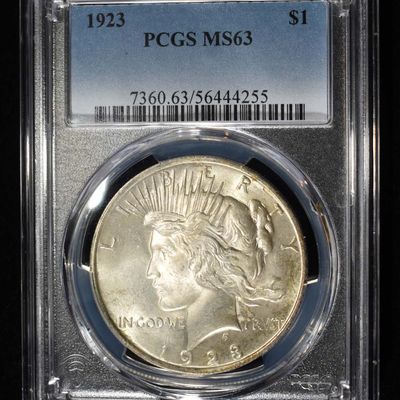 Sale Photo Thumbnail #290: 1923 PEACE DOLLAR PCGS MS-63