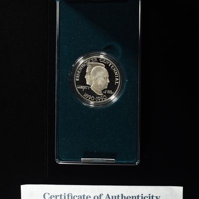 Sale Photo Thumbnail #318: 1990-P $1 PROOF EISENHOWER COMMEM