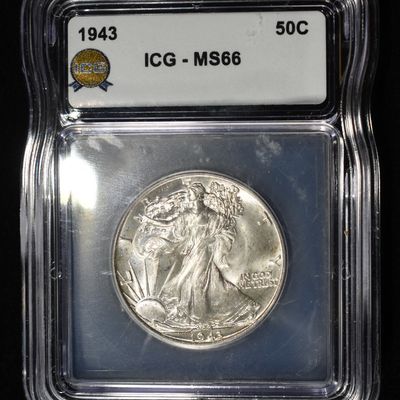 Sale Photo Thumbnail #3: 1943 WALKING LIBERTY HALF DOLLAR ICG MS-66