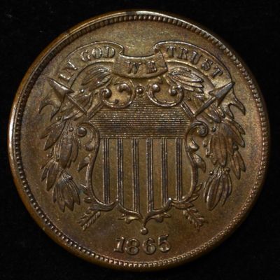 Sale Photo Thumbnail #193: 1865 TWO-CENT PIECE CH BU