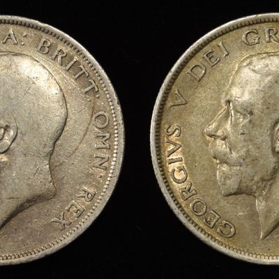 Sale Photo Thumbnail #144: 1917 & 1916 FOREIGN CROWNS 92.5% SILVER