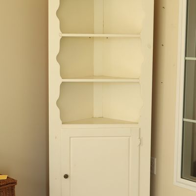 Painted Wood American Country Style Corner Cabinet
