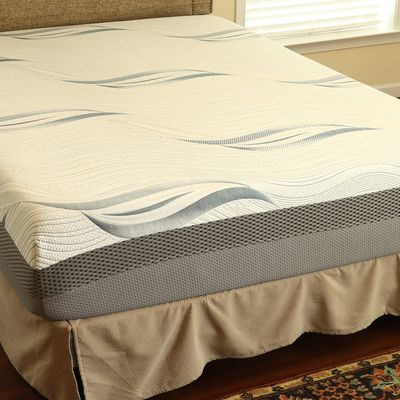 Contemporary Upholstered Bed with Memory Foam Mattress