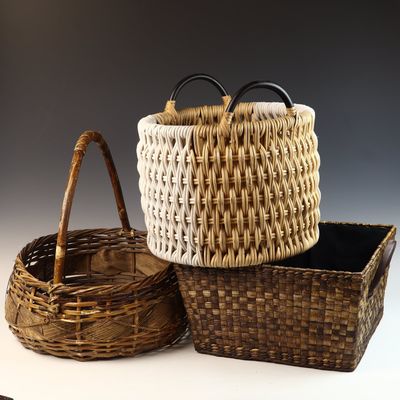 A Trio of Assorted Woven Baskets