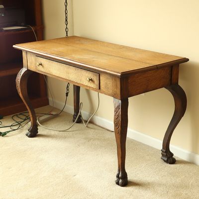 American Quartersawn Oak Chippendale Style Writing Desk