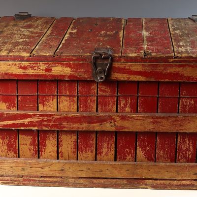 American Industrial A&P Tea Shipping Crate Chest