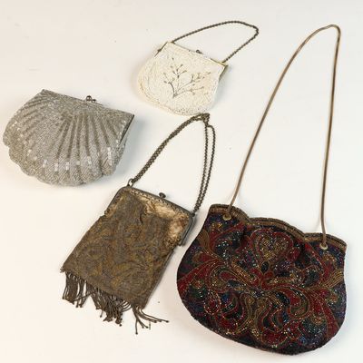 An Assortment of Vintage Beaded and Metal Mesh Evening Bags