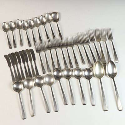 A 41-Piece Set of Towle Craftsman Pattern Sterling Silver Flatware
