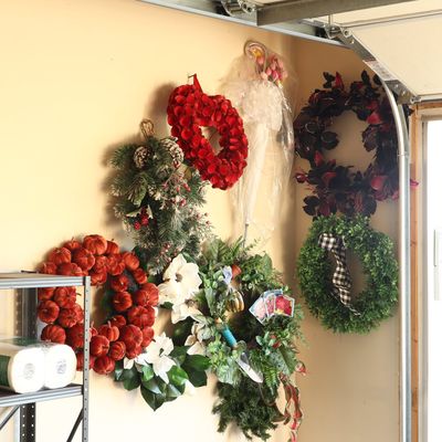An Assortment of Seasonal Decorative Wreaths and Floral Wall Hangings