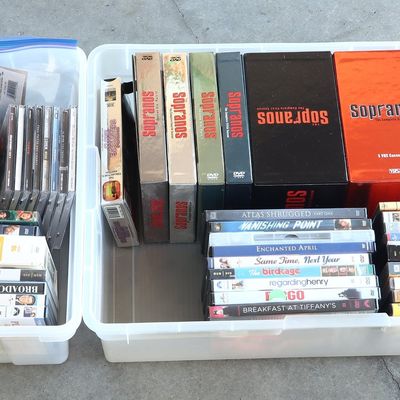 A Collection of Home Media Including The Sopranos Box Sets, DVDs, and CDs