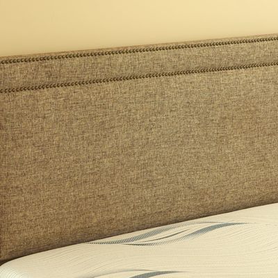 Upholstered Rectangular Headboard with Double Row Nailhead Trim