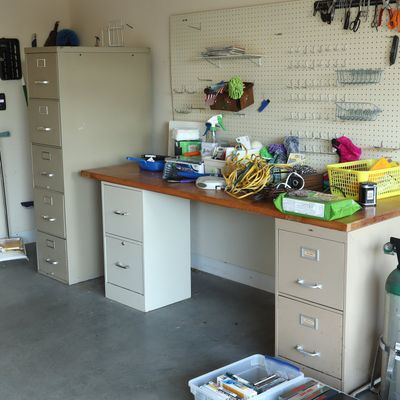An Assortment of Workshop Storage Furniture and Utility Equipment