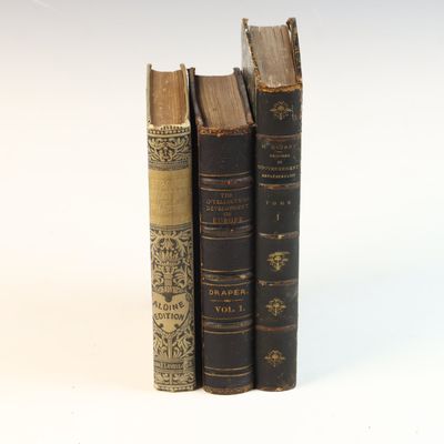 Black, Draper, and Guizot. Three Antique Volumes. Frank F. Lovell and Company and Others, c. 1880-1900.