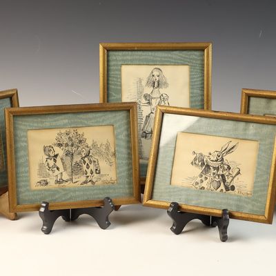 R.F. Witbeck, A Set of Five Pen and Ink Alice in Wonderland Illustrations