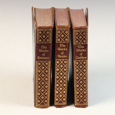 Emerson, Daudet, and Chekhov. The Works of... Three Volumes. Walter J. Black, Inc., circa 1930.
