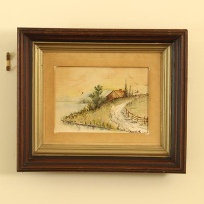 Landscape Watercolor Painting Titled Haunted
