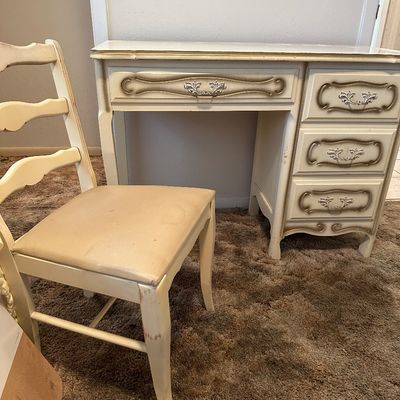 Sale Photo Thumbnail #18: French provincial desk and chair 