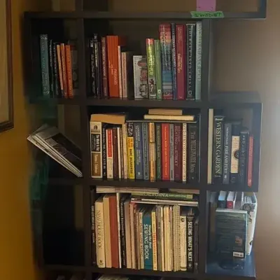 Modern Five Tier Dark Wood Bookshelf (contents not Included)