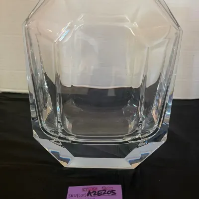 Baccarat Octogone Vase, 10” H