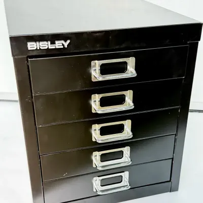 Vintage 5-Drawer Bisley Metal File Cabinet - Lot 1