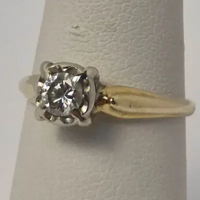14K Gold .40 Carat Diamond Solitaire Ring - Size 6.5