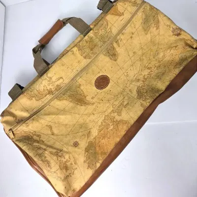 Vintage The Columbus Collection by Bagoda World Map Garment Travel Bag