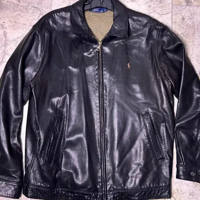 Polo by Ralph Lauren Leather Jacket: Size L Men’s 