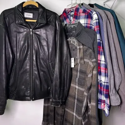 Men’s Clothing: Hathaway Leather, Eddie Bauer, NWT Express & More (M-XL)