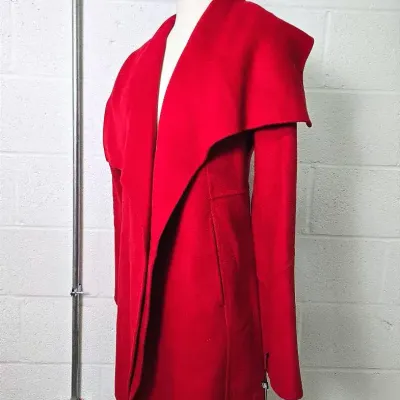 New with Tag Laundry by Shelli Segal Red Wool-Blend Coat: Size S