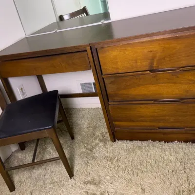 Mid-Century Desk, Chair & Chest Of Drawers
