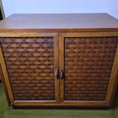 Mid Century Lane Perception Record Cabinet - 32x17.5x29”