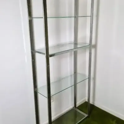 1970s Chrome & Glass Etagere - 31x12x74” - 1 Of 2