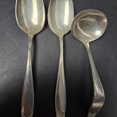 Sterling Silver Steiff Serving Spoons 
