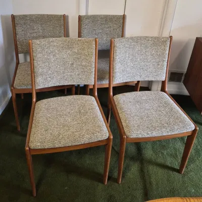 Danish Modern Style Scandinavia Woodworks Teak Dining Chairs (4) - Lot 1/2