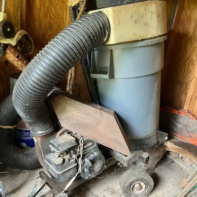 Trac Vac Model 450 Towable Leaf Shredder Vacuum With Briggs Gas Engine 