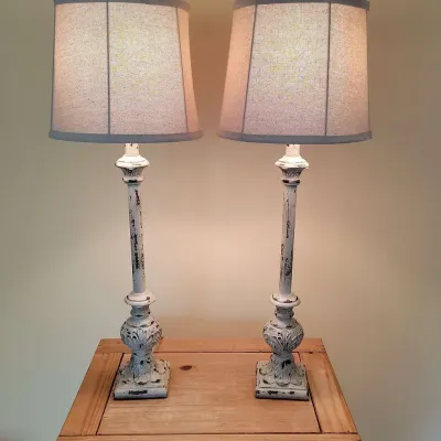 Distressed Buffet Lamps