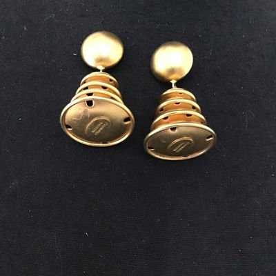 Designer Signed Natasha Stambouli matte Gold Temple Bell Design