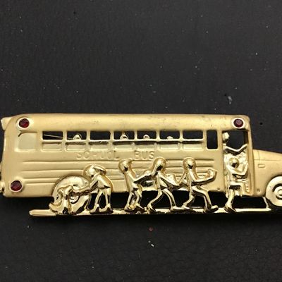 Vintage School Bus Brooch