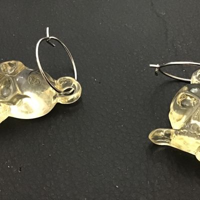 Clear Skull With Rose