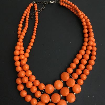 Fall Fashion Necklace. pumpkin Orange