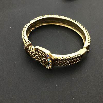 Rhinestone Buckle Hinged Bracelet