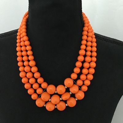 Fall Fashion Necklace. pumpkin Orange