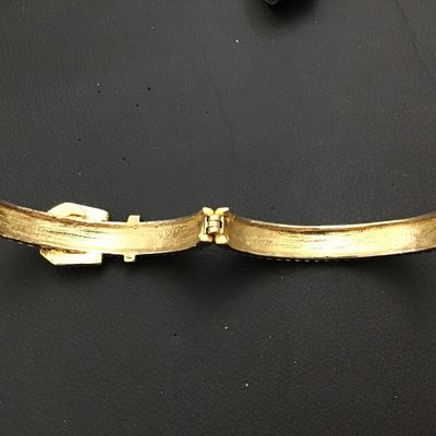 Rhinestone Buckle Hinged Bracelet